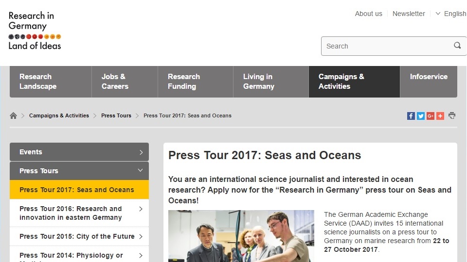 Press Tour 2017 - Seas and Oceans