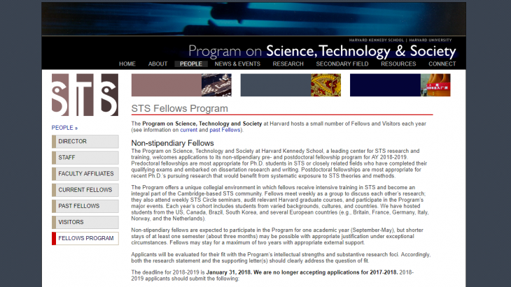 STS Fellows Program