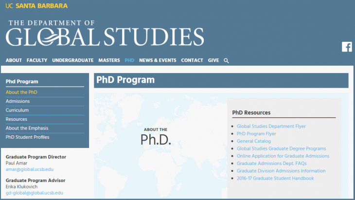 PhD Program in Global Studies - University of California Santa Barbara