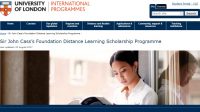 Sir John Cass’s Foundation Distance Learning Scholarship Programme